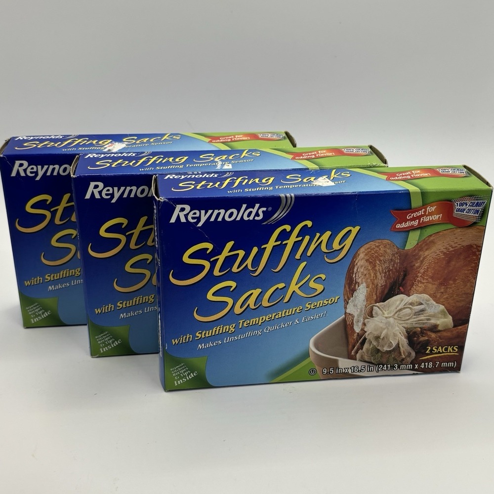 Reynolds Stuffing Sacks 4 Boxes With 2 Bags per Box Discontinued Holiday‎ Prep